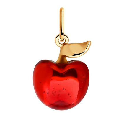 Подвеска из золочёного серебра с эмалью