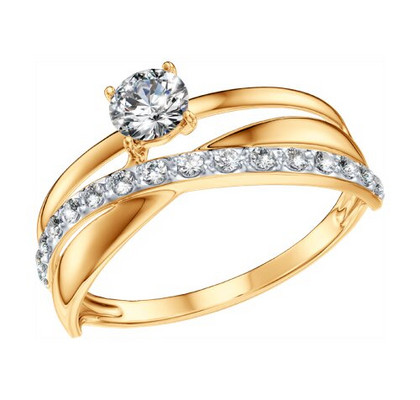 Inel din aur cu fianite