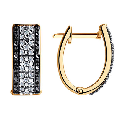 Cercei din aur cu diamante