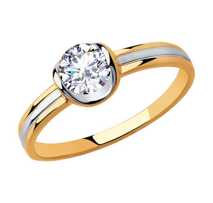 Inel din aur cu fianit