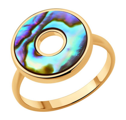 Inel din Argint Placat cu Aur cu Sidef