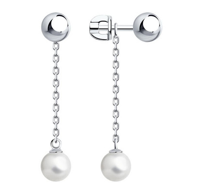 Cercei din argint cu perlă