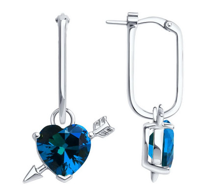 Cercei din argint cu zirconiu cubic