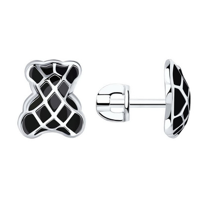 Cercei din argint cu email