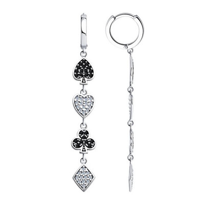 Cercei din argint cu zirconiu cubic