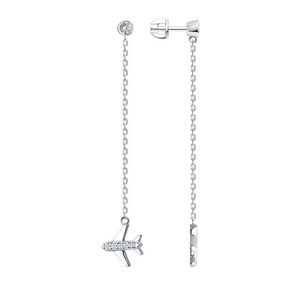 Cercei din argint cu zirconiu cubic