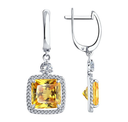 Cercei din argint cu zirconiu cubic