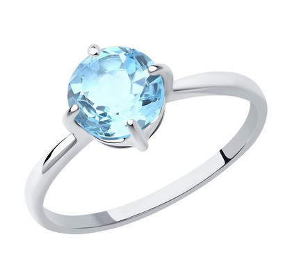 Кольцо из серебра с топазом 