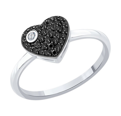 Inel din aur alb cu diamante