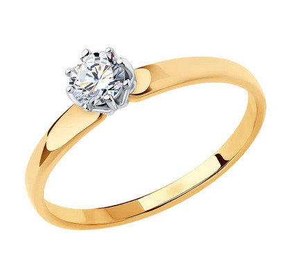 Inel din aur cu fianit