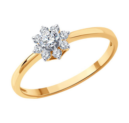 Inel din aur cu fianite