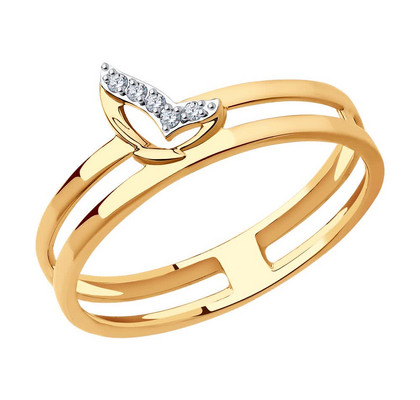 Inel din aur cu fianite