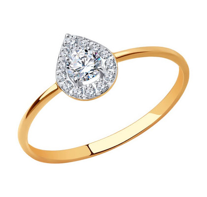 Inel din aur cu fianite