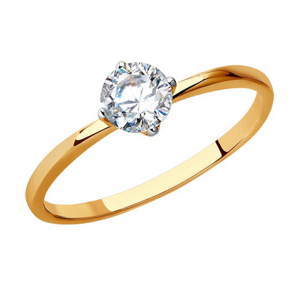 Inel din aur cu fianit