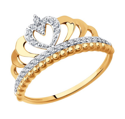 Inel din aur cu fianite