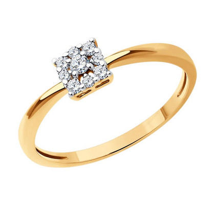 Inel din aur cu fianite