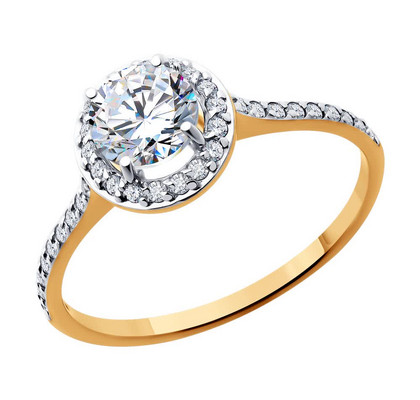 Inel din aur cu fianite