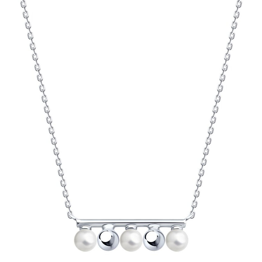 Колье из серебра с жемчугом