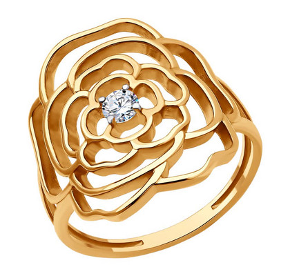 Inel din aur cu fianit