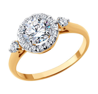 Inel din aur cu fianite