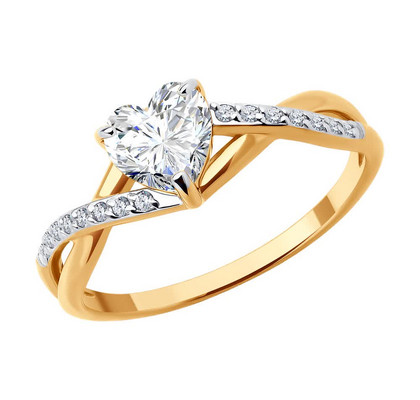 Inel din aur cu fianite