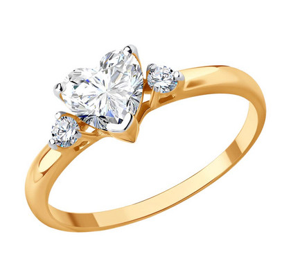 Inel din aur cu fianite