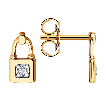 Cercei din aur cu fianite