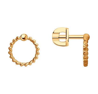 Серьги-пусеты из золота