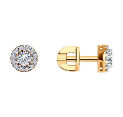 Cercei din aur cu fianite