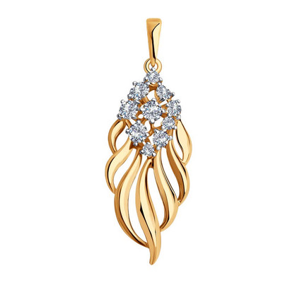 Pandantiv din aur cu fianite