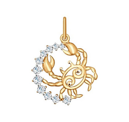 Pandantiv din aur cu fianite