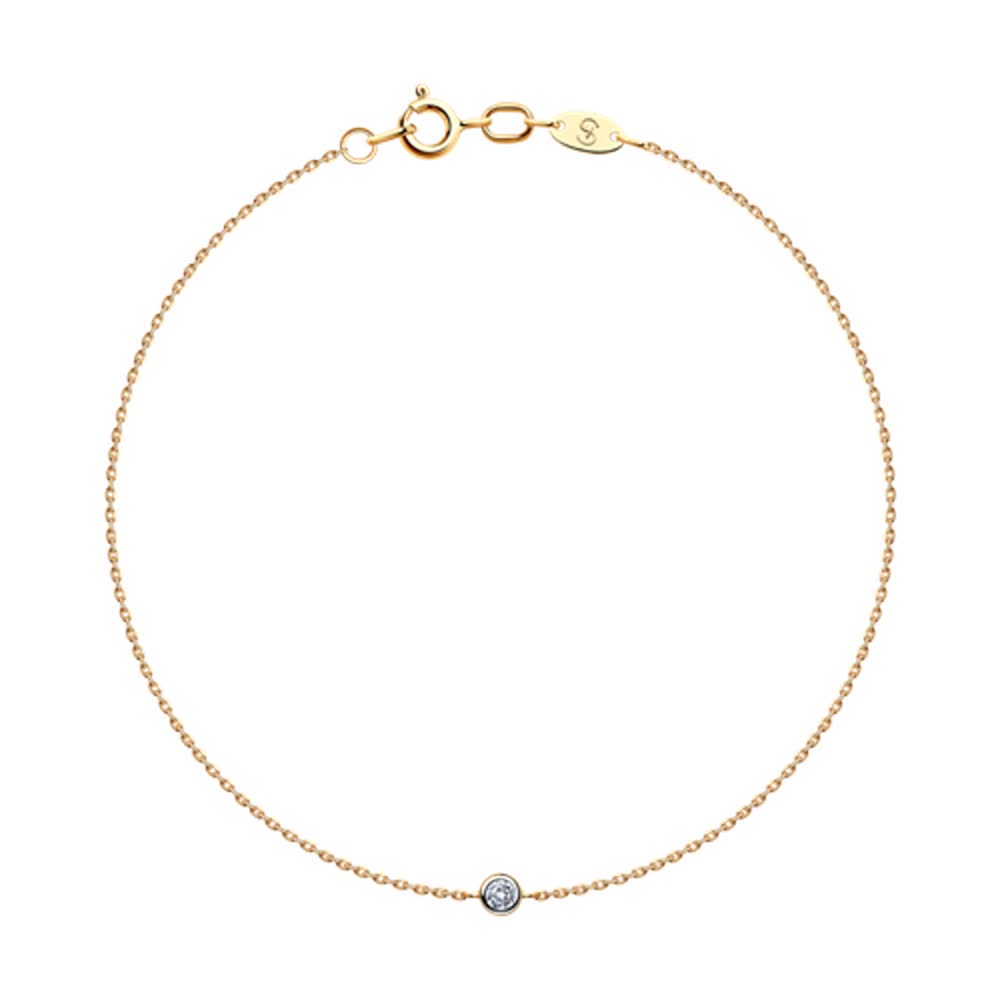 Brățară din aur cu diamant sintetic