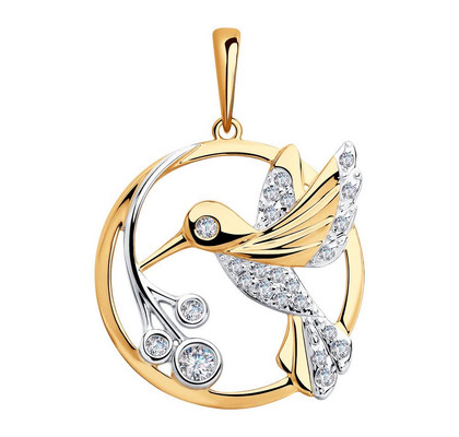 Подвеска из золота с фианитами