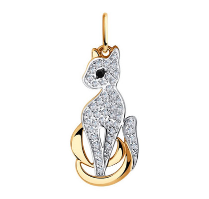 Pandantiv din aur cu fianite