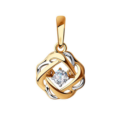 Pandantiv din aur cu fianit