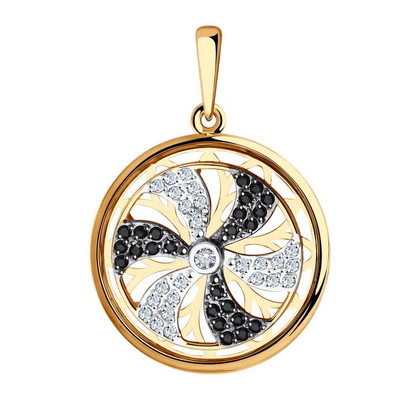 Подвеска из золота с фианитами