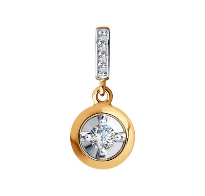 Pandantiv din aur combinat cu fianite