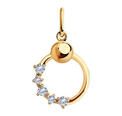 Pandantiv din aur cu fianite