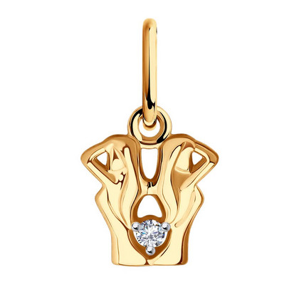 Подвеска из золота с фианитом