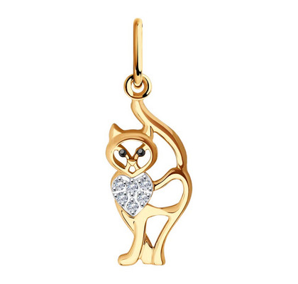 Pandantiv din aur cu fianite