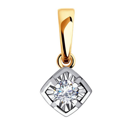 Pandantiv din aur combinat cu fianit