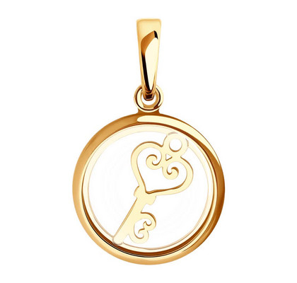 Pandantiv din aur cu sticlă minerală