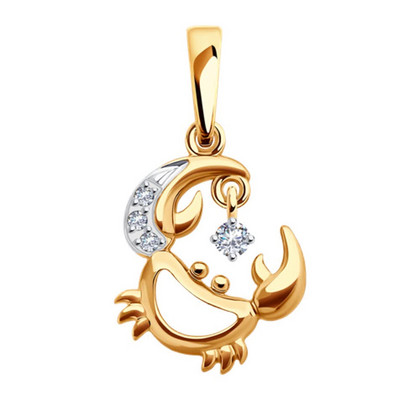 Pandantiv din aur cu fianite