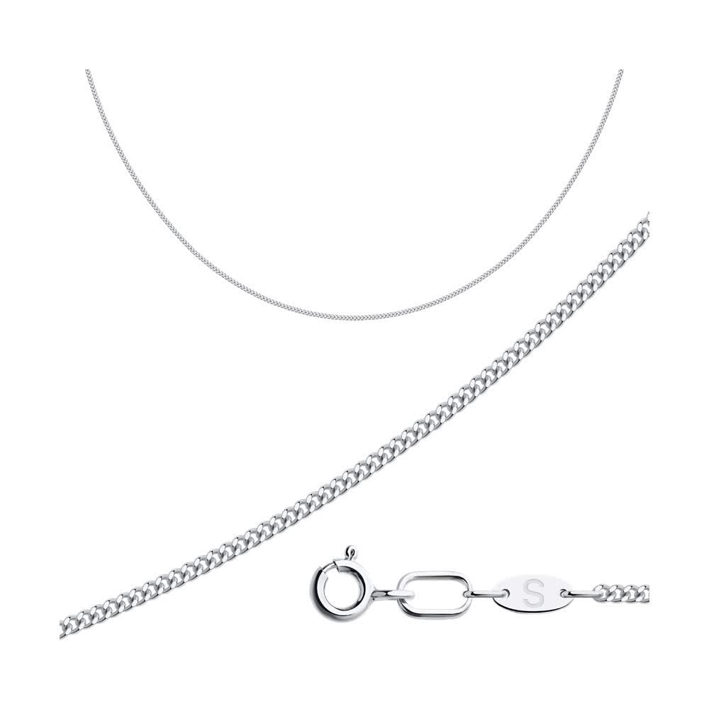 Lănțișor din aur alb, împletitură Pancer