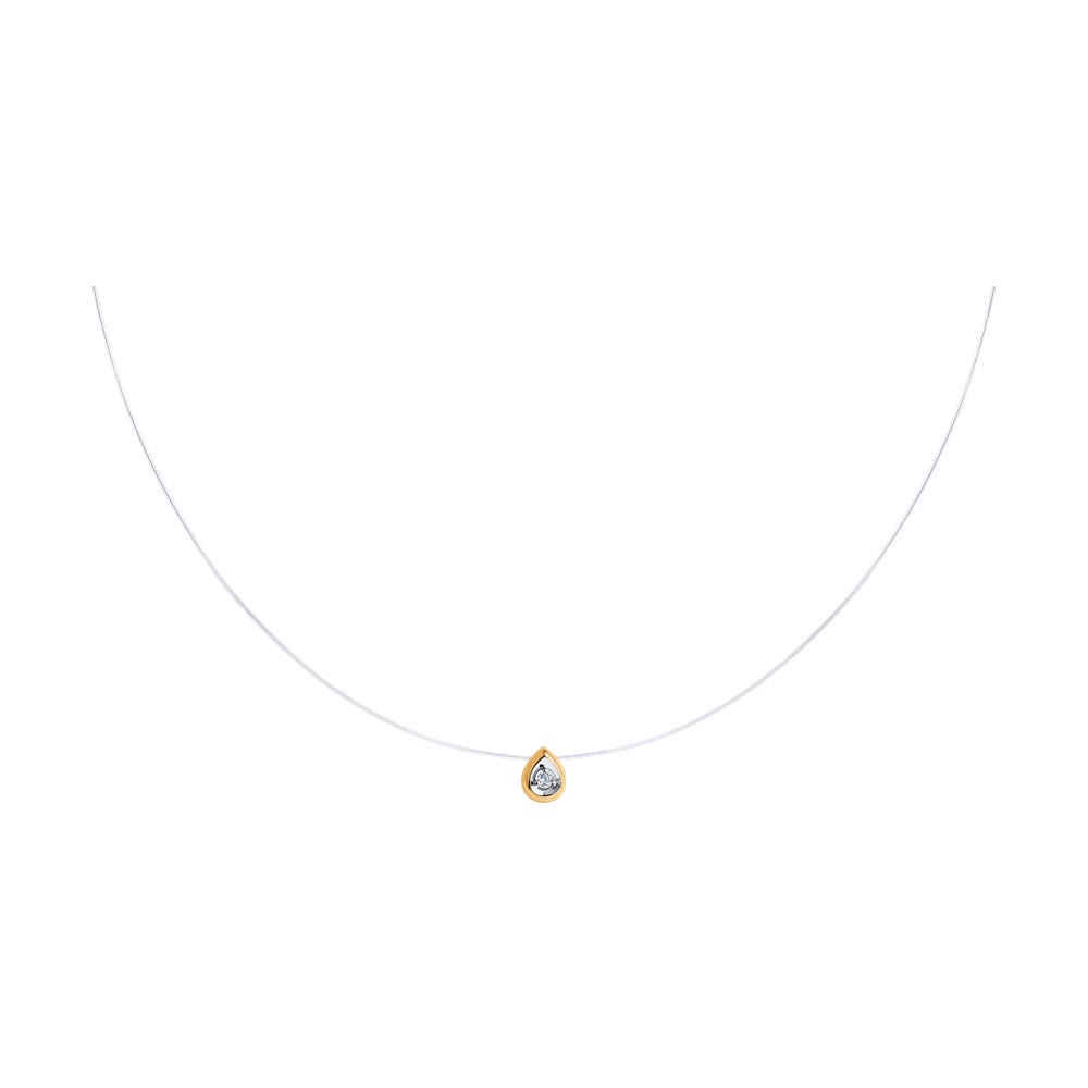 Колье из золота с фианитом