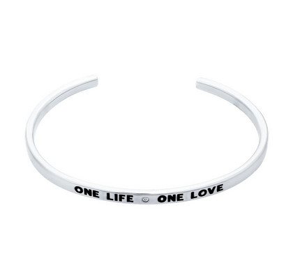 Браслет из серебра с эмалью и фианитом