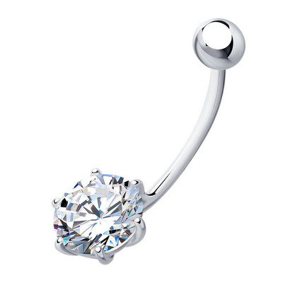 Piercing din argint cu zirconiu