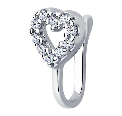 Piercing din argint cu zirconiu