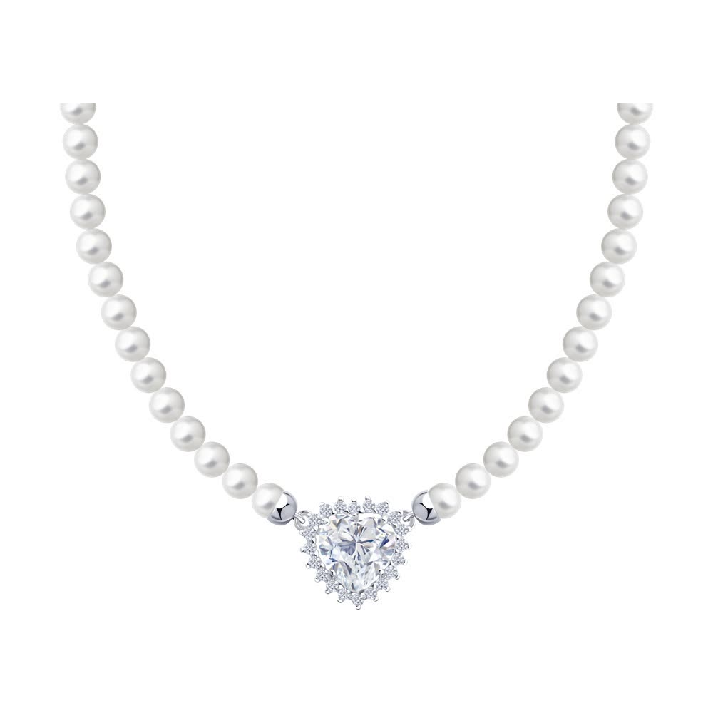 Колье из серебра с жемчугом