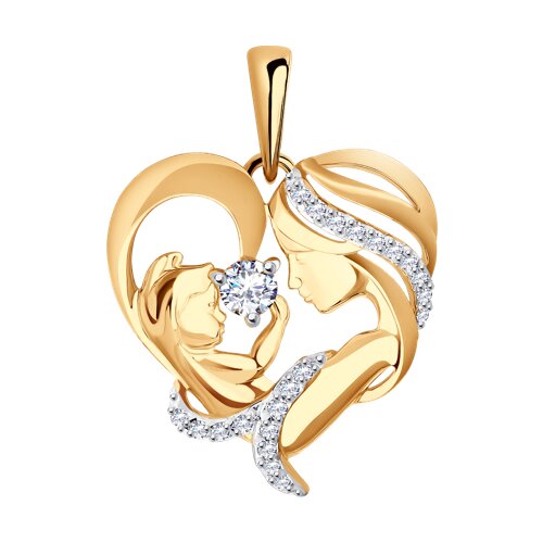 Pandantiv din aur cu zirconiu cubic